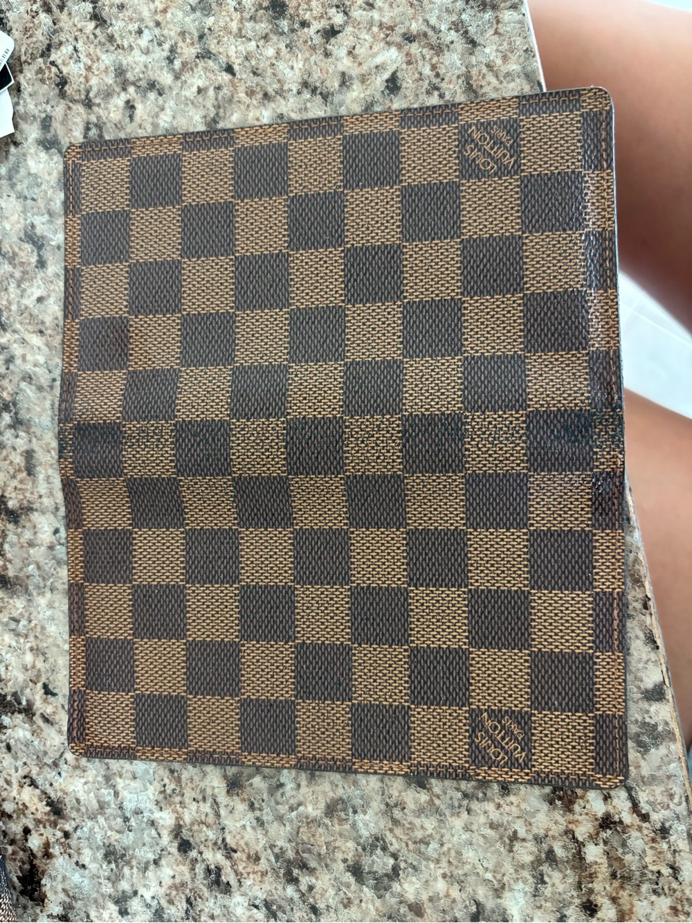 Louis Vuitton Damier Ebene checkbook cover
